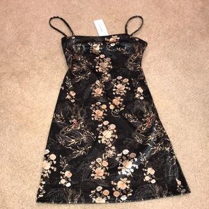Urban Outfitters Mini Black Dragon Print Dress